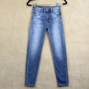 AMERICAN EAGLE OUTFITTERS SUPER STRETCH Women Jeans Size 00 Regular